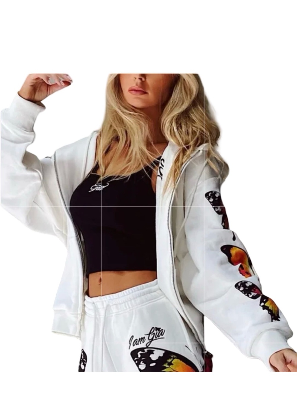 I.AM.GIA Aporia White Butterfly Zip Up Hoodie XXS
Y2K Streetwear - Picture 3 of 8